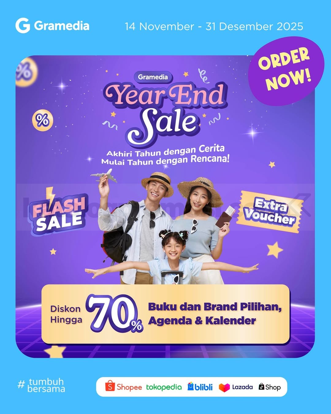Promo Gramedia YEAR END SALE! Diskon hingga 70% 