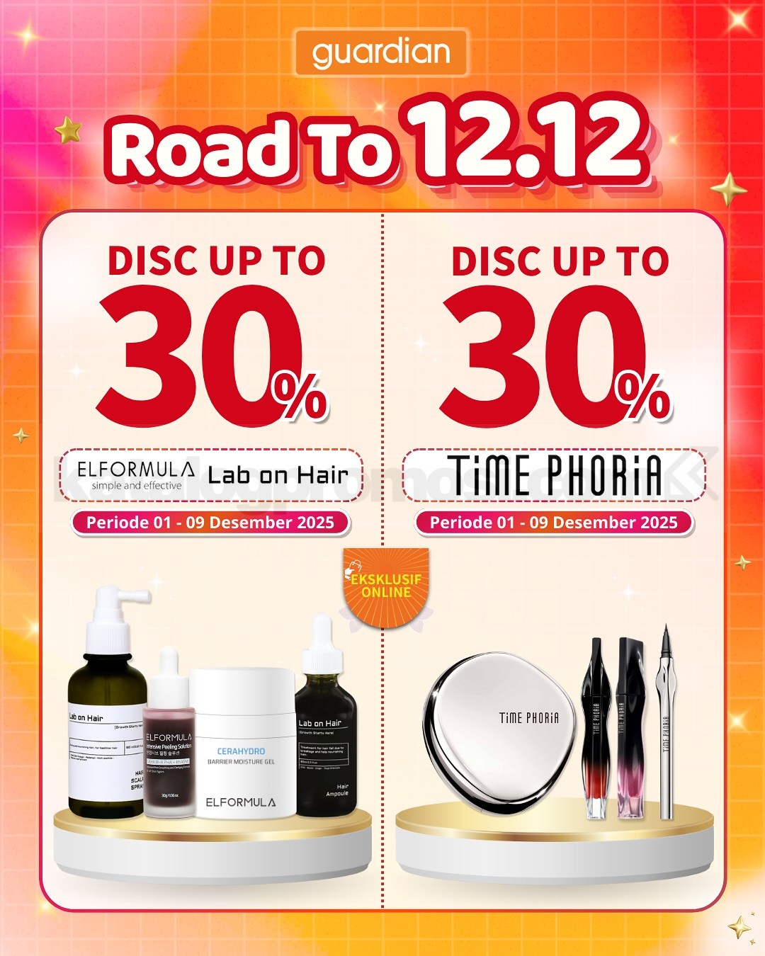 Promo Guardian 12.12 Diskon hingga 50% + dapatkan Voucher & Gratis Hadiah!