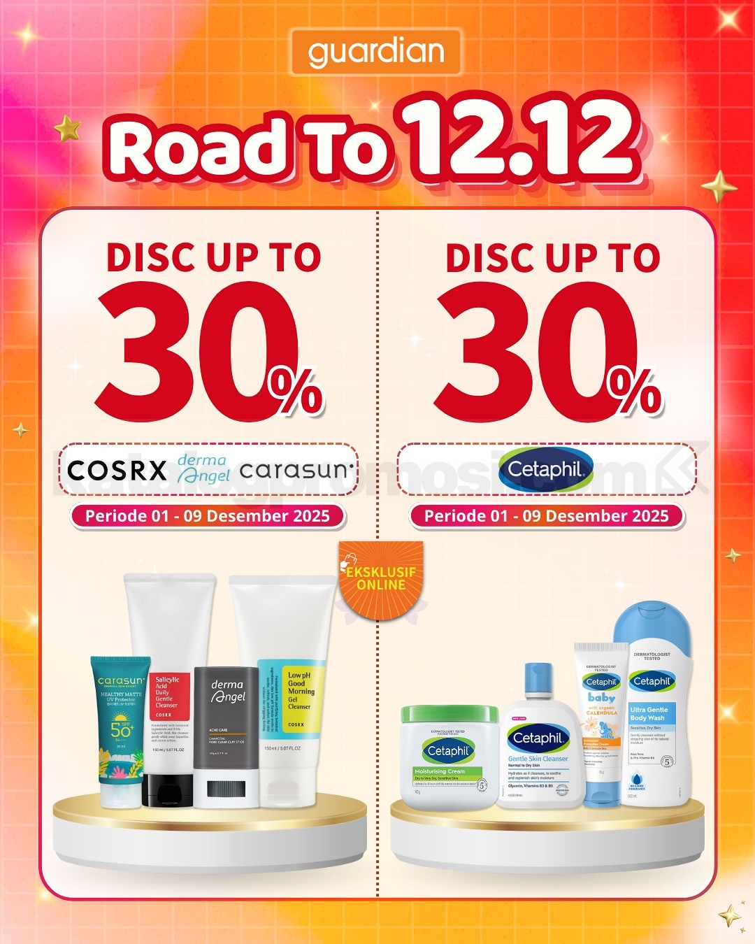 Promo Guardian 12.12 Diskon hingga 50% + dapatkan Voucher & Gratis Hadiah!