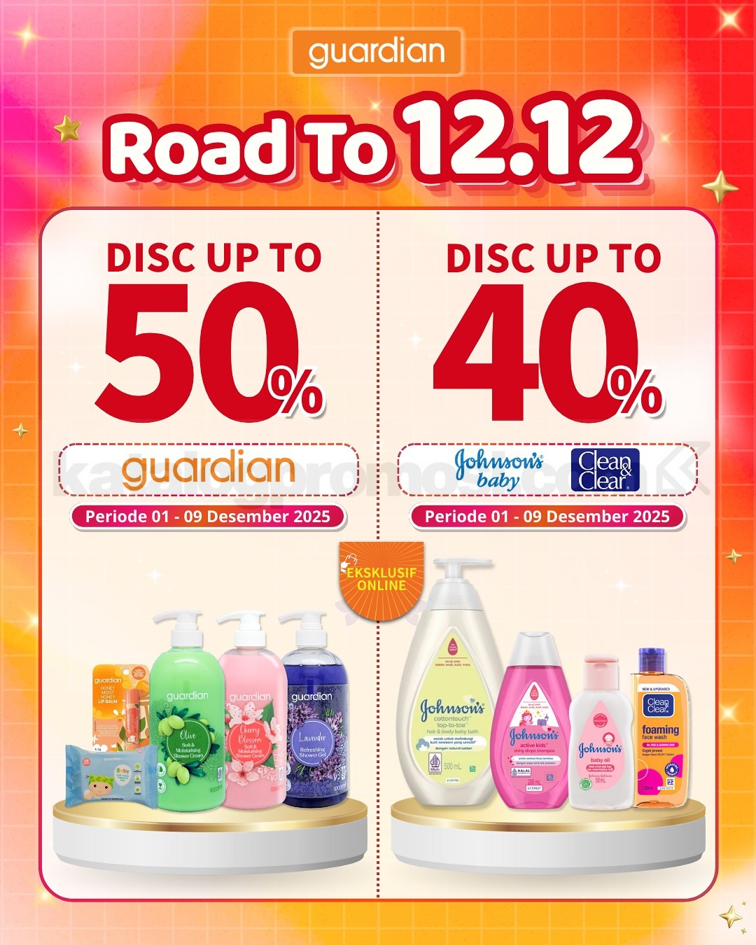Promo Guardian 12.12 Diskon hingga 50% + dapatkan Voucher & Gratis Hadiah!