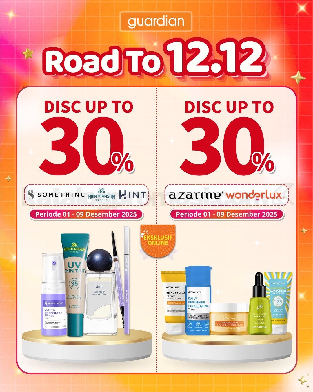 Promo Guardian 12.12 Diskon hingga 50% + dapatkan Voucher & Gratis Hadiah!