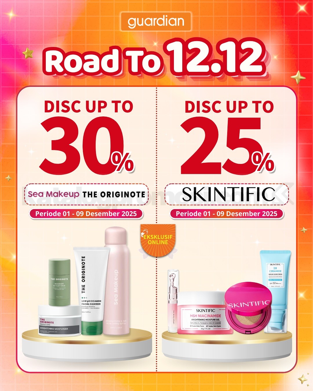 Promo Guardian 12.12 Diskon hingga 50% + dapatkan Voucher & Gratis Hadiah!