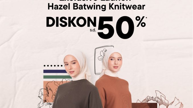 Promo Heaven Lights Exclusive Launch Hazel Batwing Knitwear Diskon 50% di Blibli!