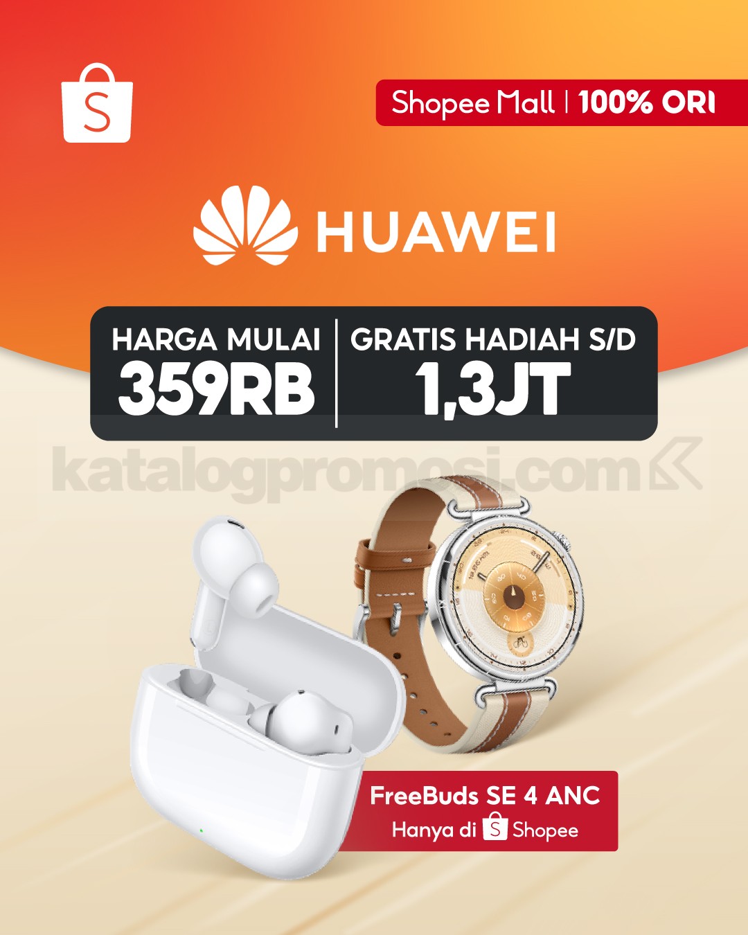Promo Huawei FreeBuds SE 4 ANC & Watch GT 6 Series di Shopee Harga Mulai 359K!