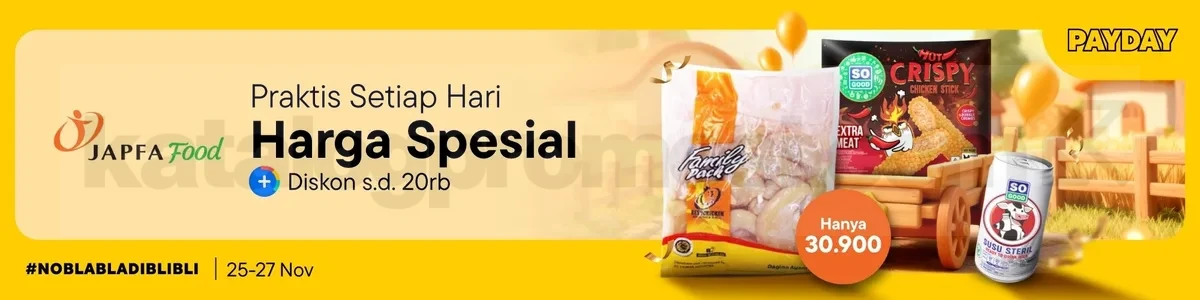 Promo Japfa Food di Blibli Payday Harga Spesial + Voucher 20K 