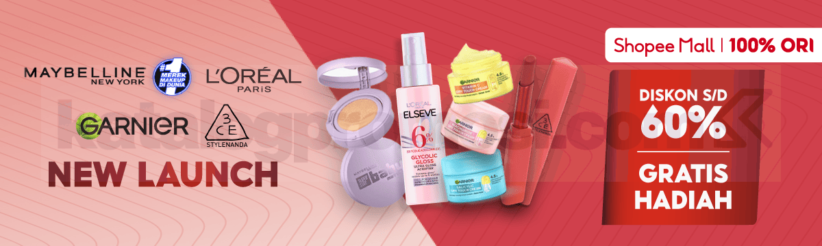 Promo L'Oréal Group di Shopee Mall Diskon hingga 60% + Gratis Hadiah