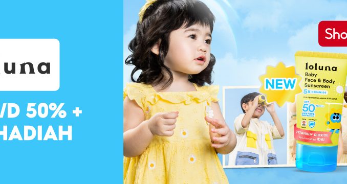 Promo Loluna di Shopee Diskon hingga 50% + Gratis Hadiah 1