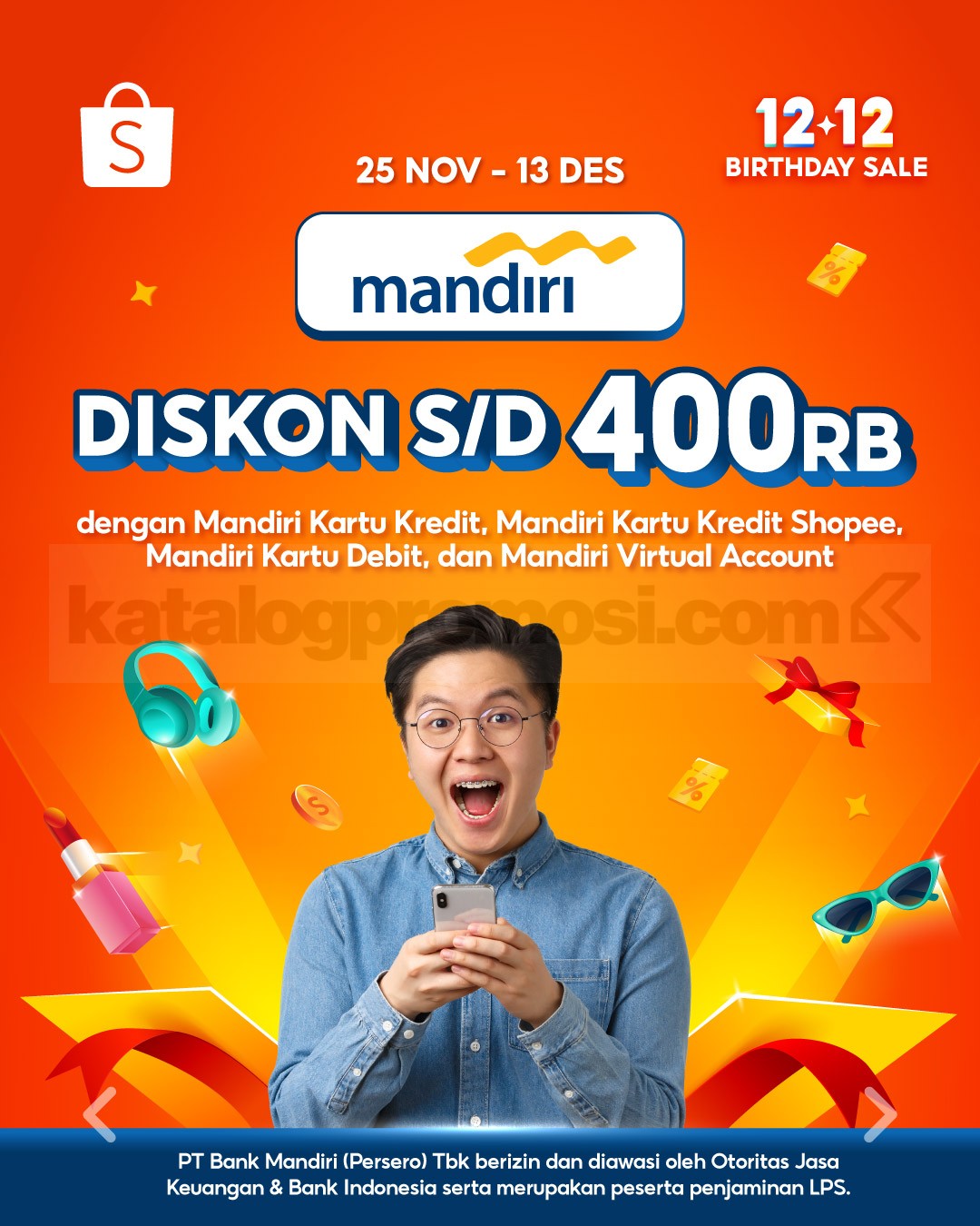 Promo Mandiri Shopee 12.12 Birthday Sale Diskon hingga 400K