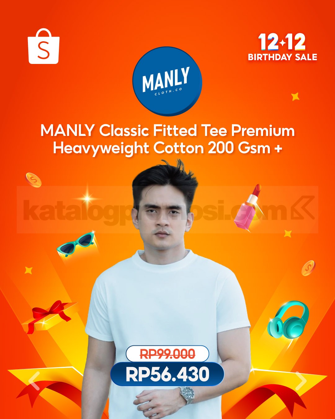 Promo Manly di Shopee 12.12 Birthday Sale - Kaos Premium Turun Harga! 