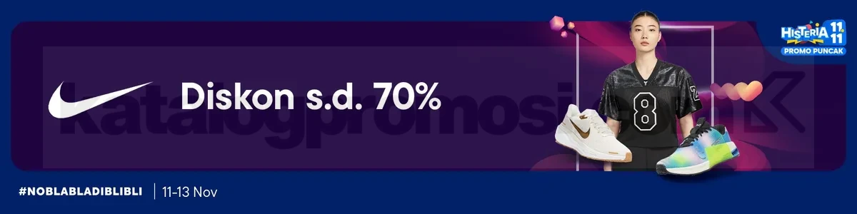 Promo NIKE Blibli Histeria 11.11 Diskon hingga 70%