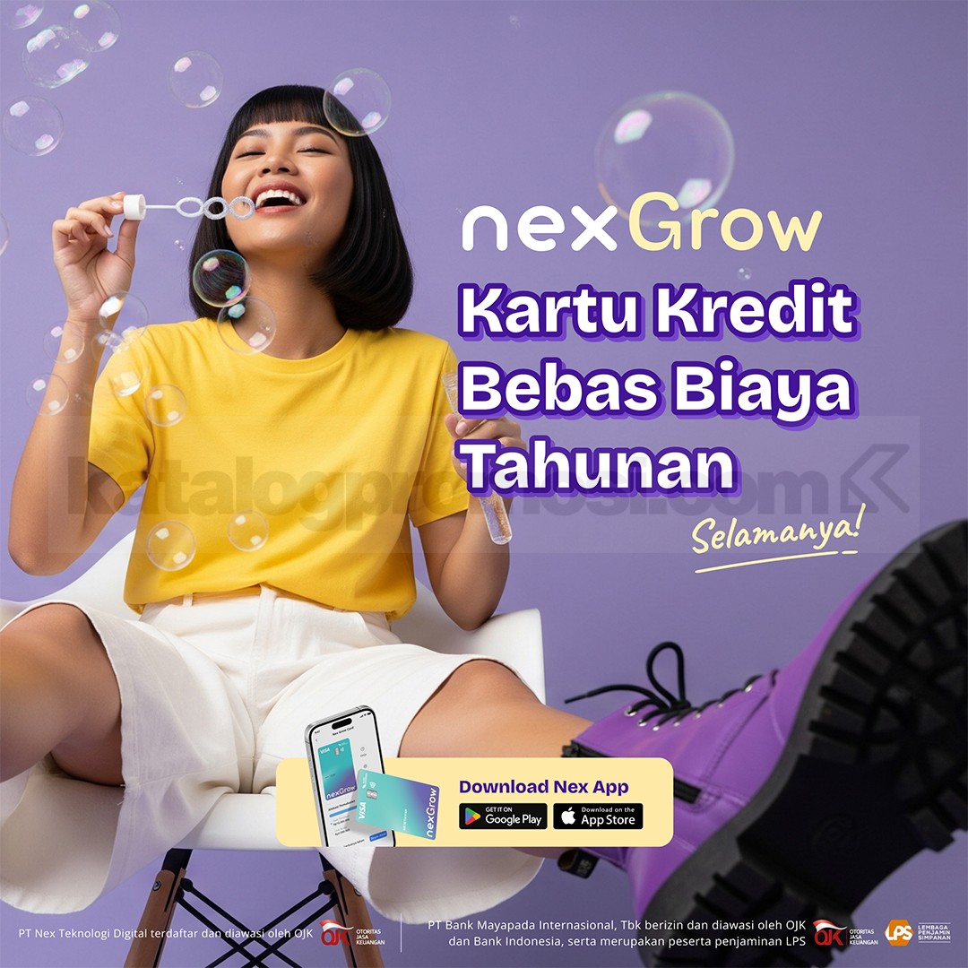 Promo Nex Grow Card Kartu Kredit GRATIS Biaya Tahunan + CASHBACK 100%!