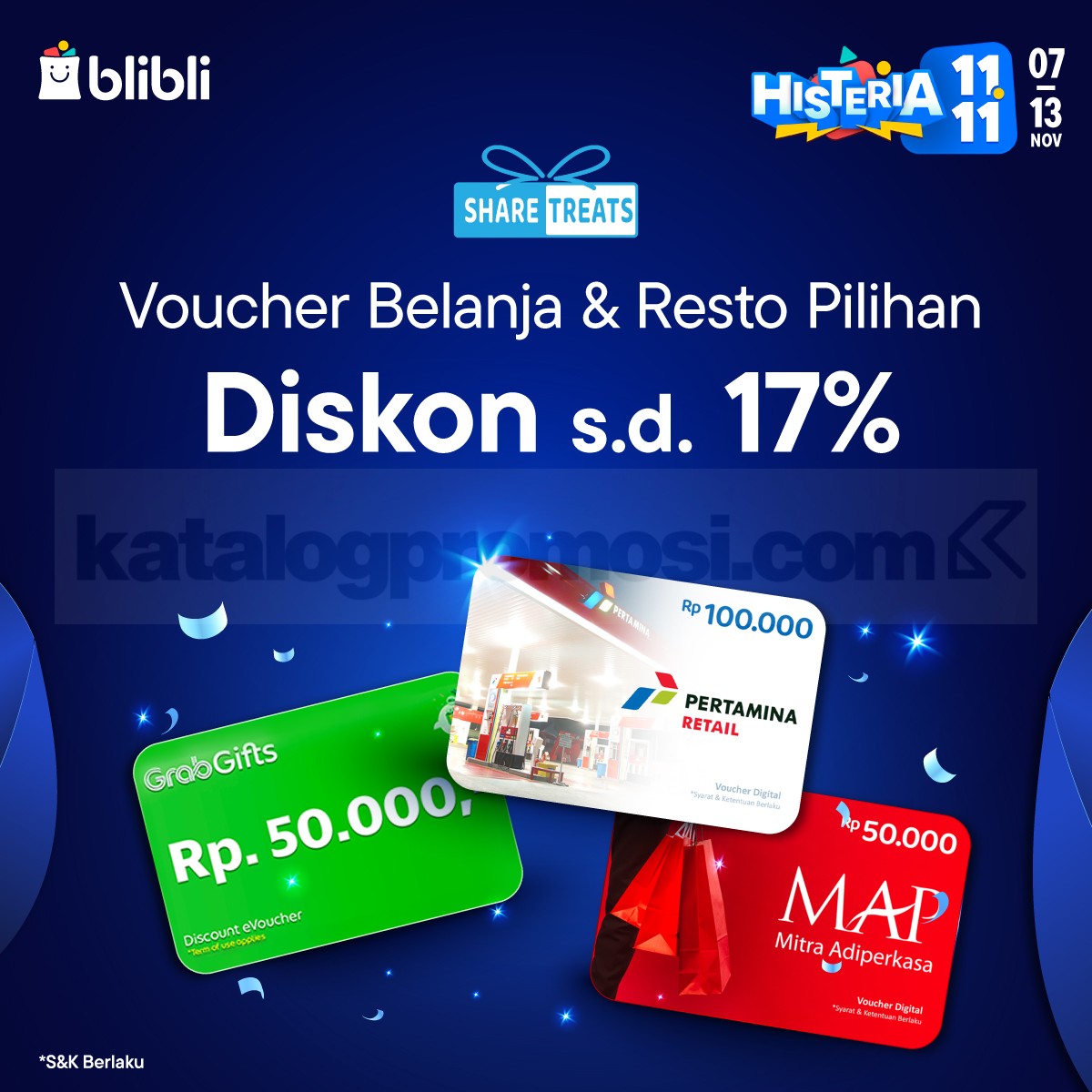 Promo Share Treats di Blibli 11.11 Diskon hingga 17%