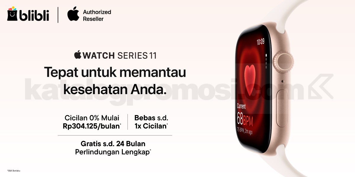 Promo Spesial Apple Watch Series 11 Cicilan 0% Mulai 300K di Blibli