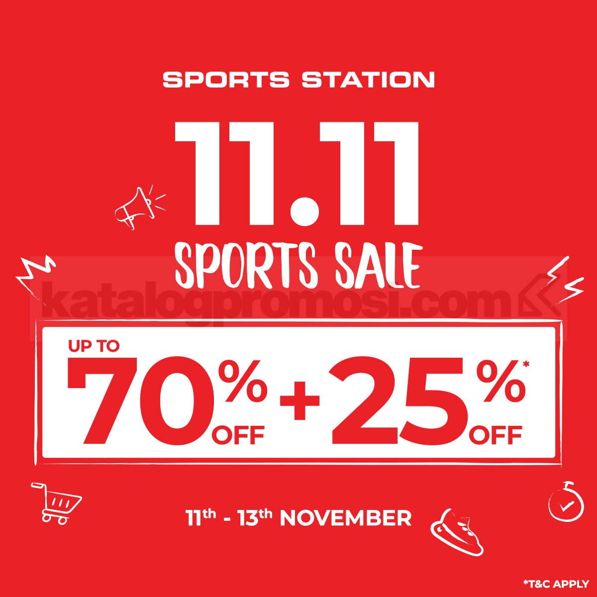 Promo Sports Station 11.11 Sports Sale Diskon hingga 70% + 25% 