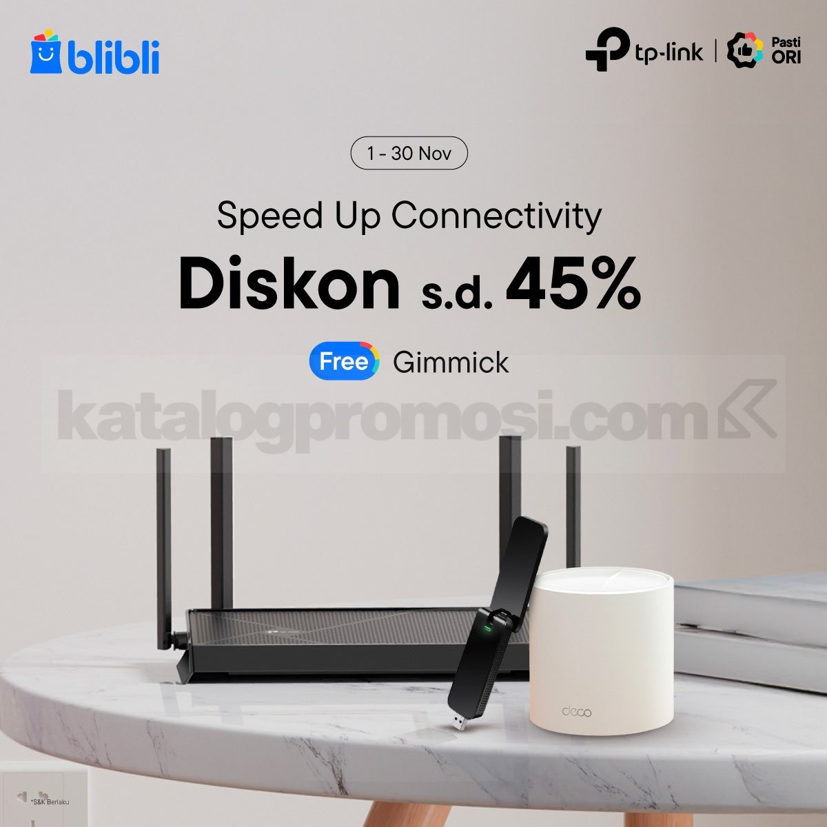 Promo TP Link Diskon hingga 45% + Free Gimmick di Blibli