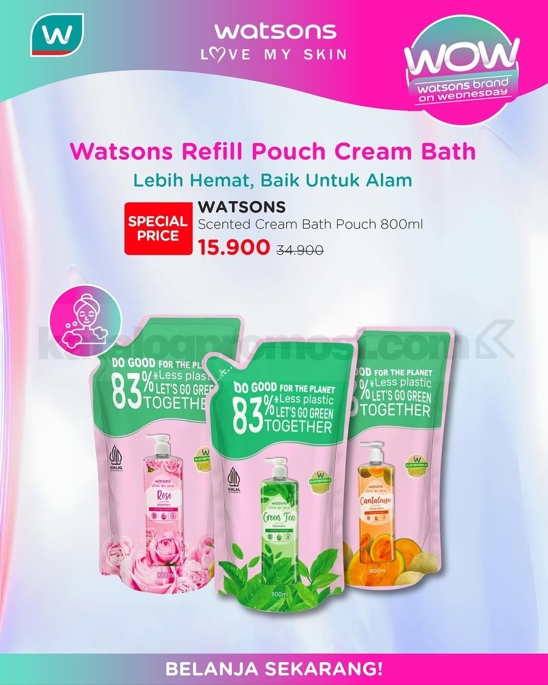 Promo WOW! Watsons Brand On Wednesday Diskon hingga 50% + 10%