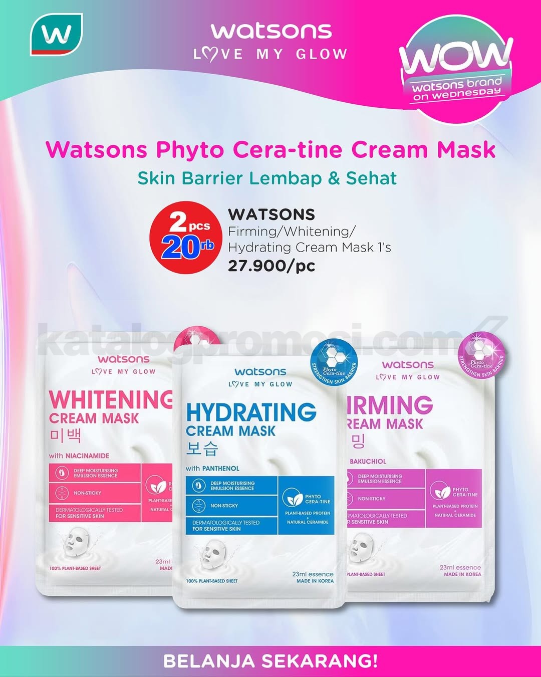 Promo WOW! Watsons Brand On Wednesday Diskon hingga 50% + 10%