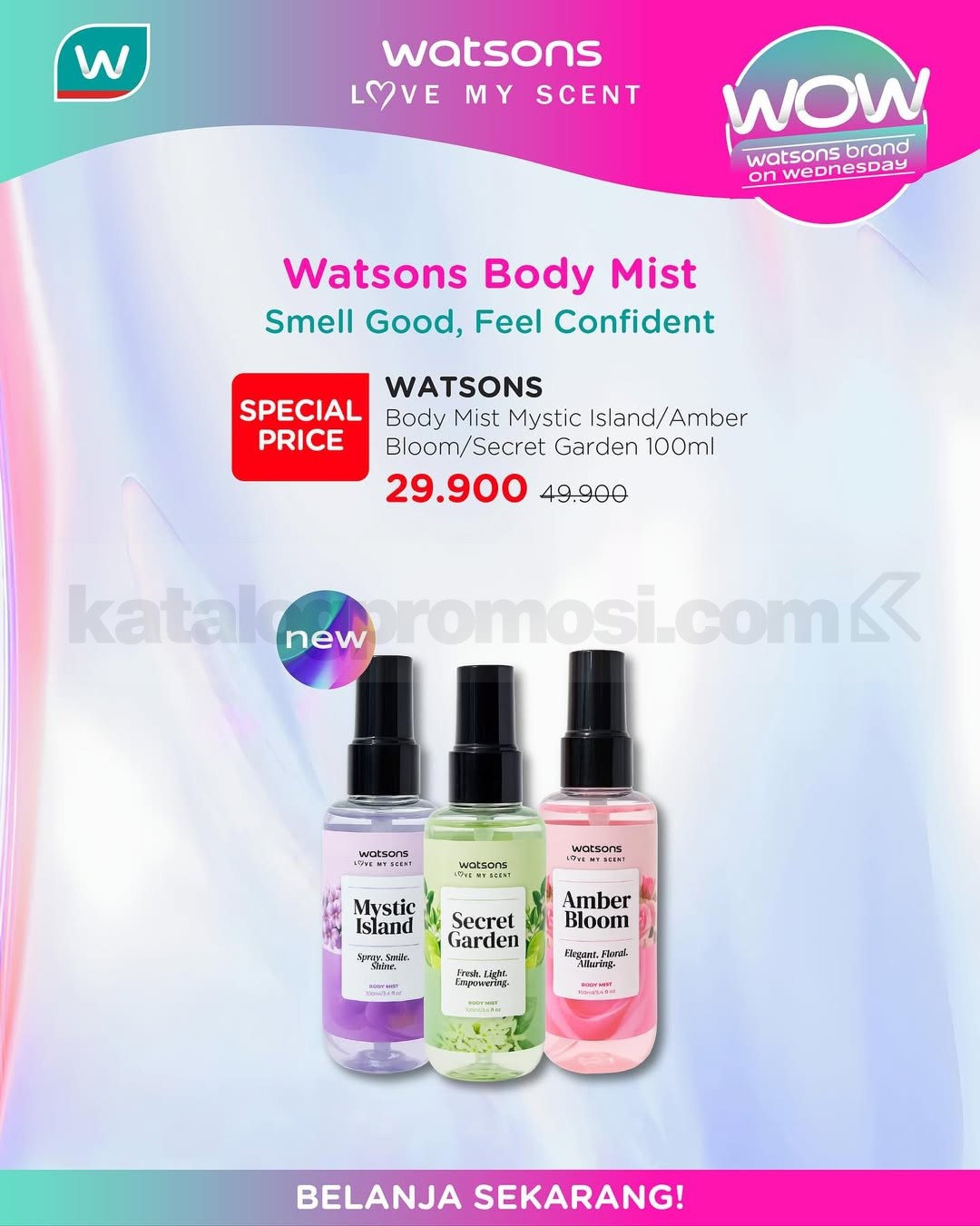 Promo WOW! Watsons Brand On Wednesday Diskon hingga 50% + 10%