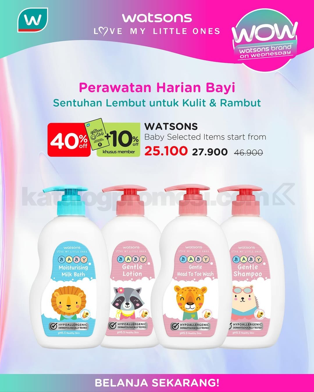 Promo WOW! Watsons Brand On Wednesday Diskon hingga 50% + 10%