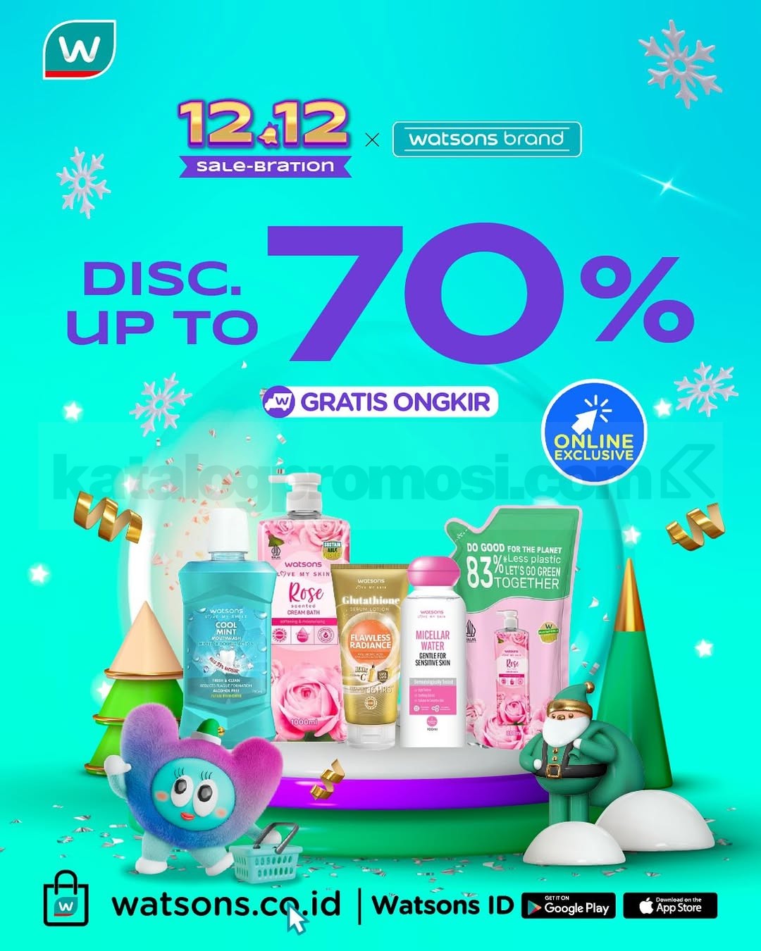 Promo Watsons 12.12 Sale-Bration! Diskon hingga 70% + Ekstra Voucher