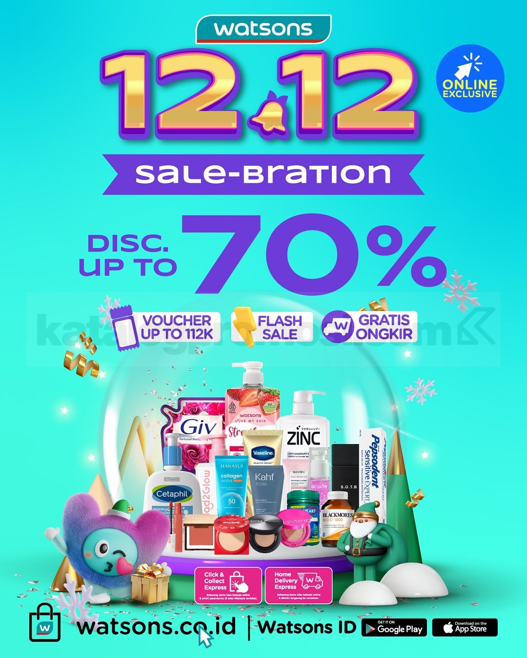 Promo Watsons 12.12 Sale-Bration! Diskon hingga 70% + Ekstra Voucher
