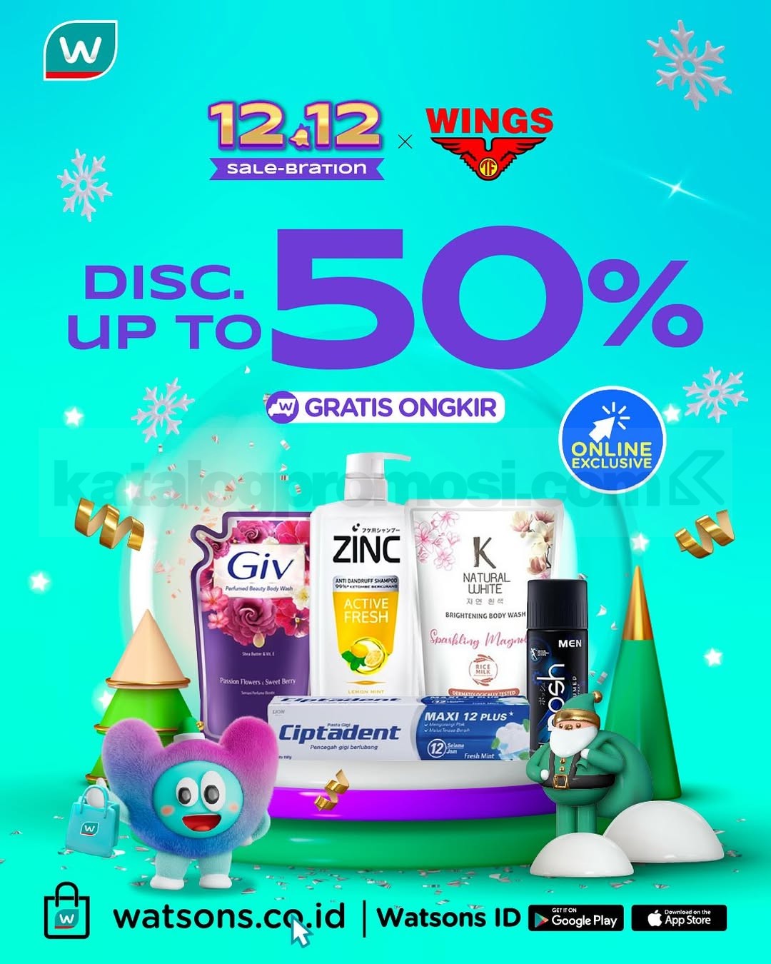 Promo Watsons 12.12 Sale-Bration! Diskon hingga 70% + Ekstra Voucher