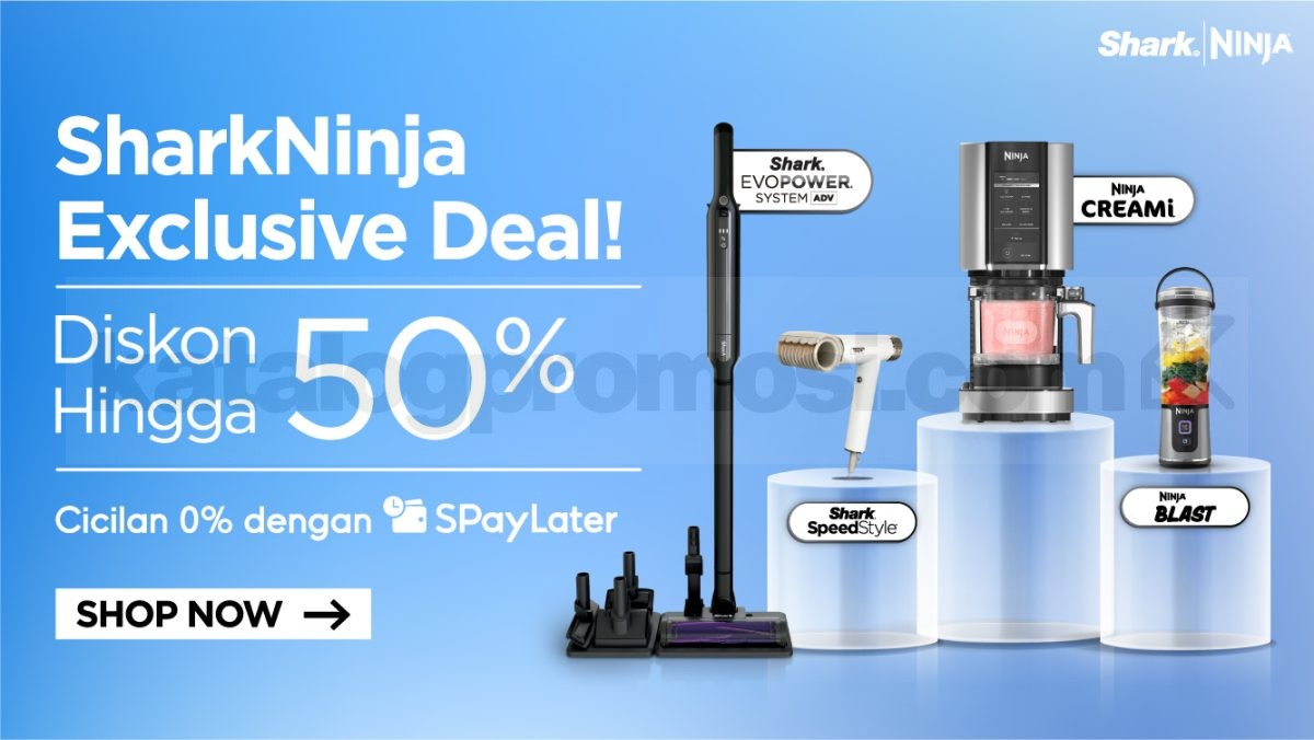 SharkNinja Exclusive Deal Diskon hingga 50% hanya di Shopee!