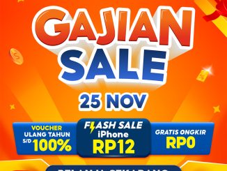 Shopee GAJIAN SALE 25 NOV! Voucher Ulang Tahun 100% + Gratis Ongkir