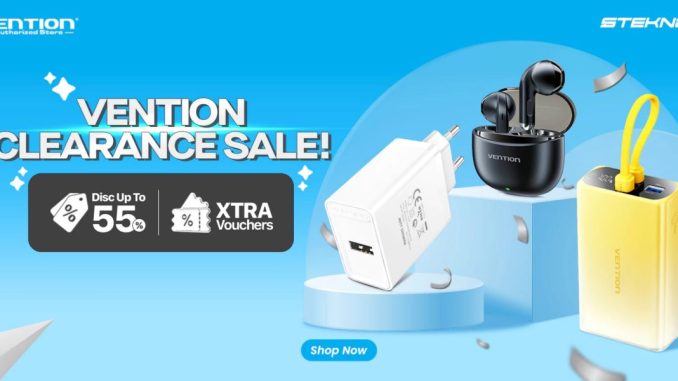 Vention Clearance Sale di Shopee! Diskon hingga 55% + Xtra Voucher 10K 1