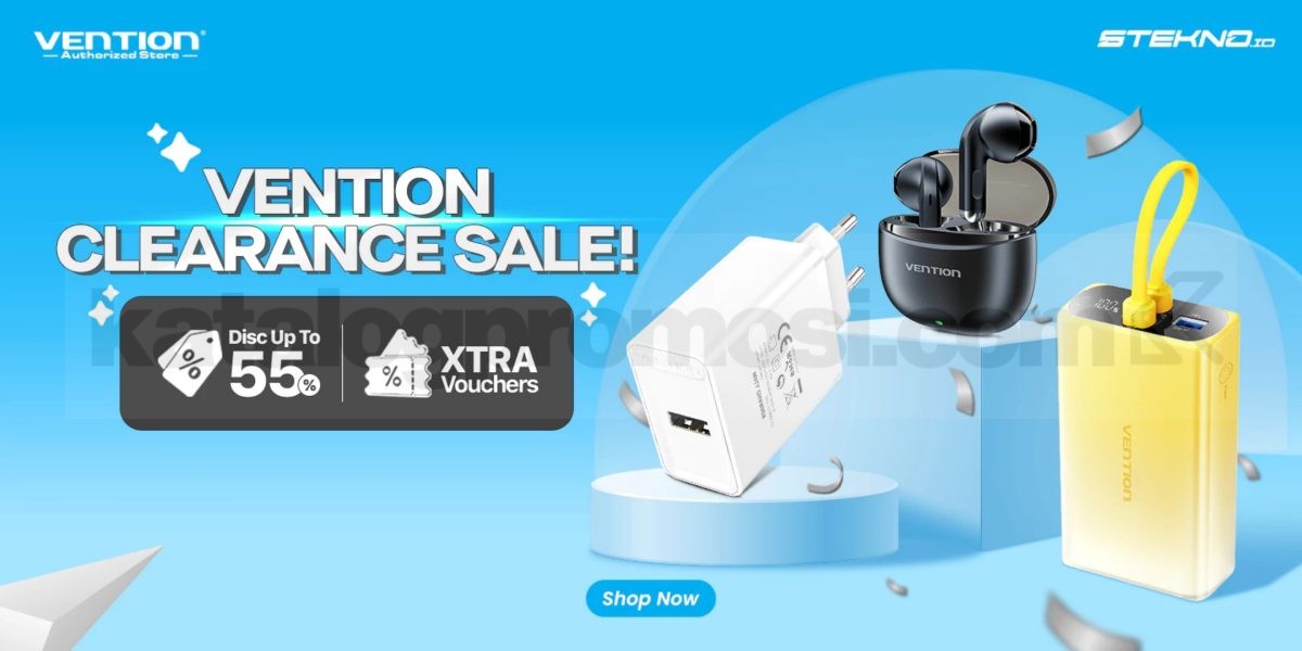 Vention Clearance Sale di Shopee! Diskon hingga 55% + Xtra Voucher 10K 