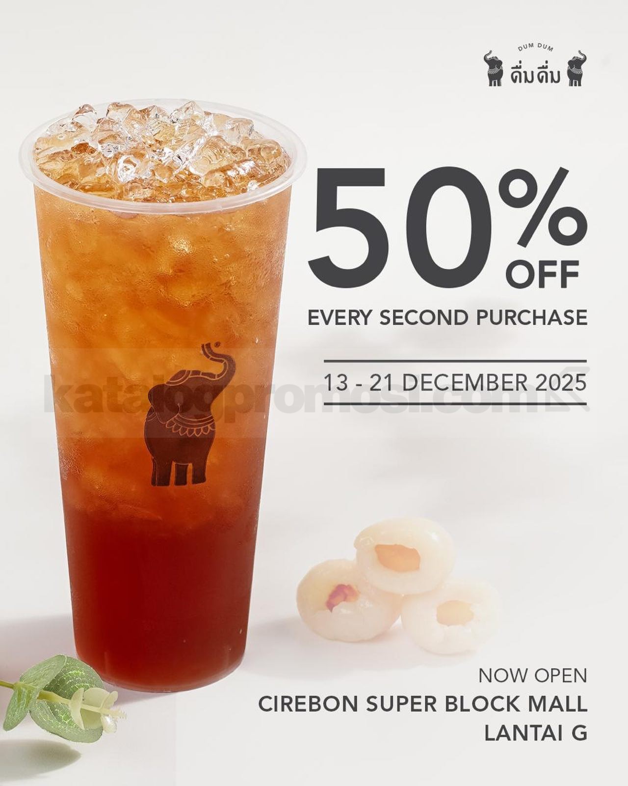 Promo Dum Dum Thai Drink Cirebon Super Blok Mall Diskon 50% Promo Dum Dum Thai Drink Cirebon Super Blok Mall Diskon 50% 1