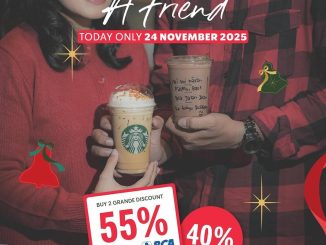 Promo Starbucks Treat A Friend 2 Grande Beverage Diskon 55% 2