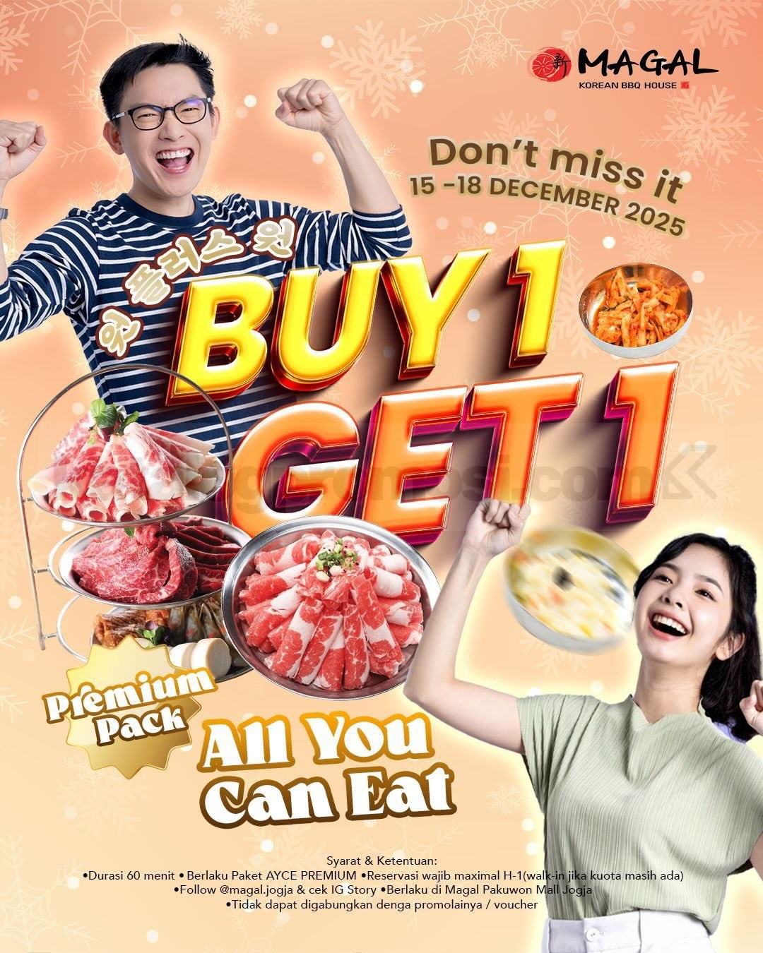 Promo Magal Jogja Buy 1 Get 1 Premium Pack AYCE* Promo Magal Jogja Buy 1 Get 1 Premium Pack AYCE* 1