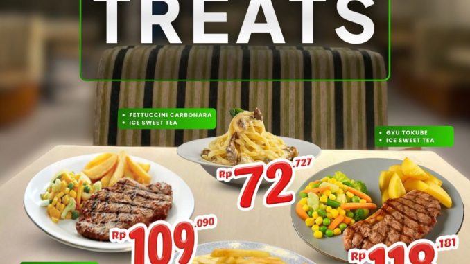 Promo Abuba Steak Weekdays Treets mulai Rp. 72.727 dengan menu harian plus Sweet Ice Tea