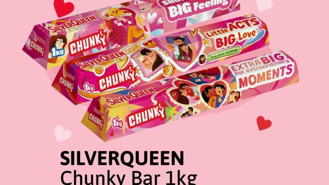 Promo Alfamidi Valentine SilverQueen Chunky Bar 1kg 1