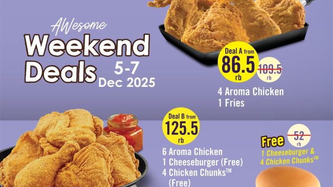 Promo A&W AWesome Weekend Deals mulai Rp. 8.500 dengan pilihan paket makanan hemat
