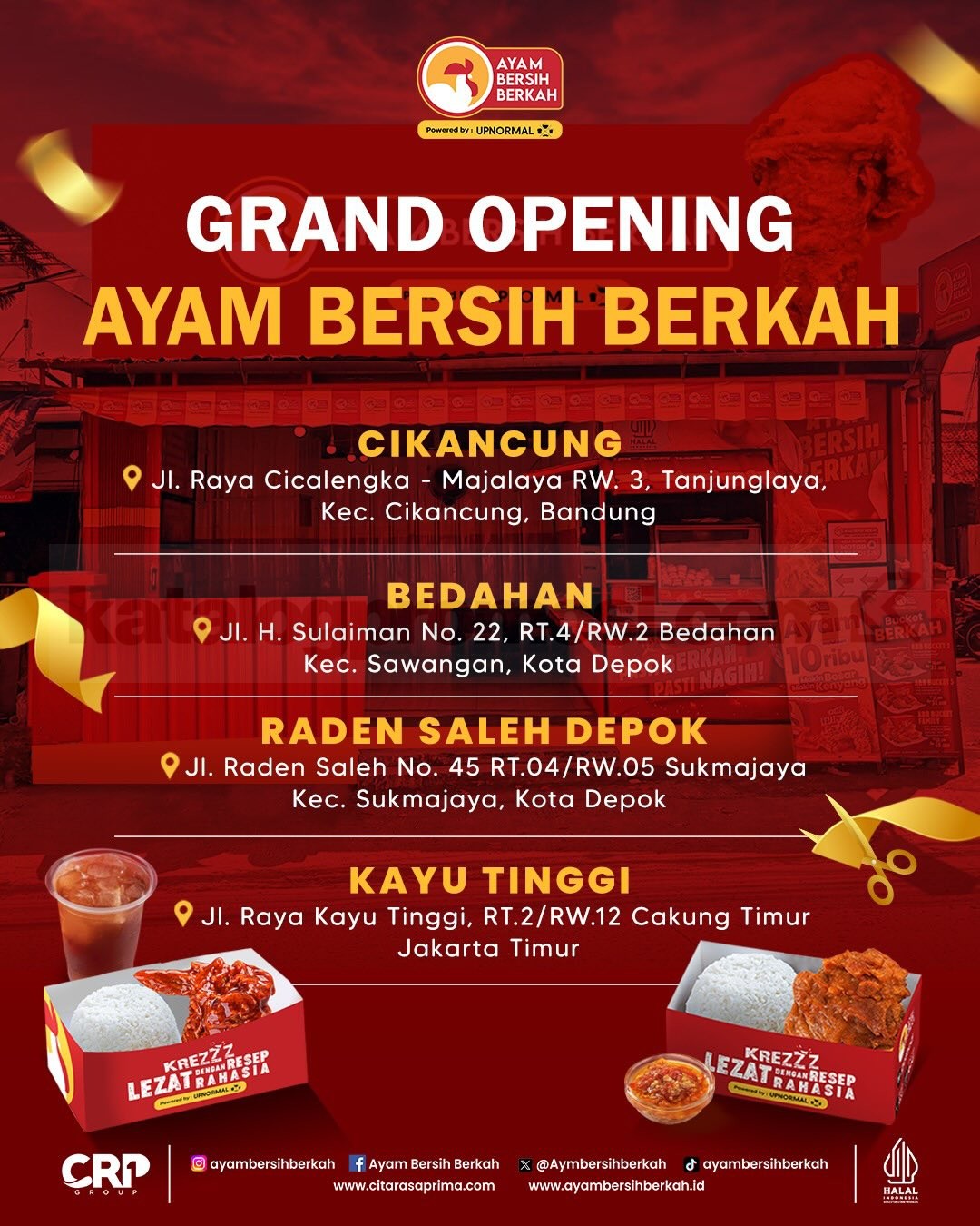 Promo Ayam Bersih Berkah Grand Opening BUY 1 GET 1 Promo Ayam Bersih Berkah Grand Opening BUY 1 GET 1 dan paket hemat di outlet baru ABB