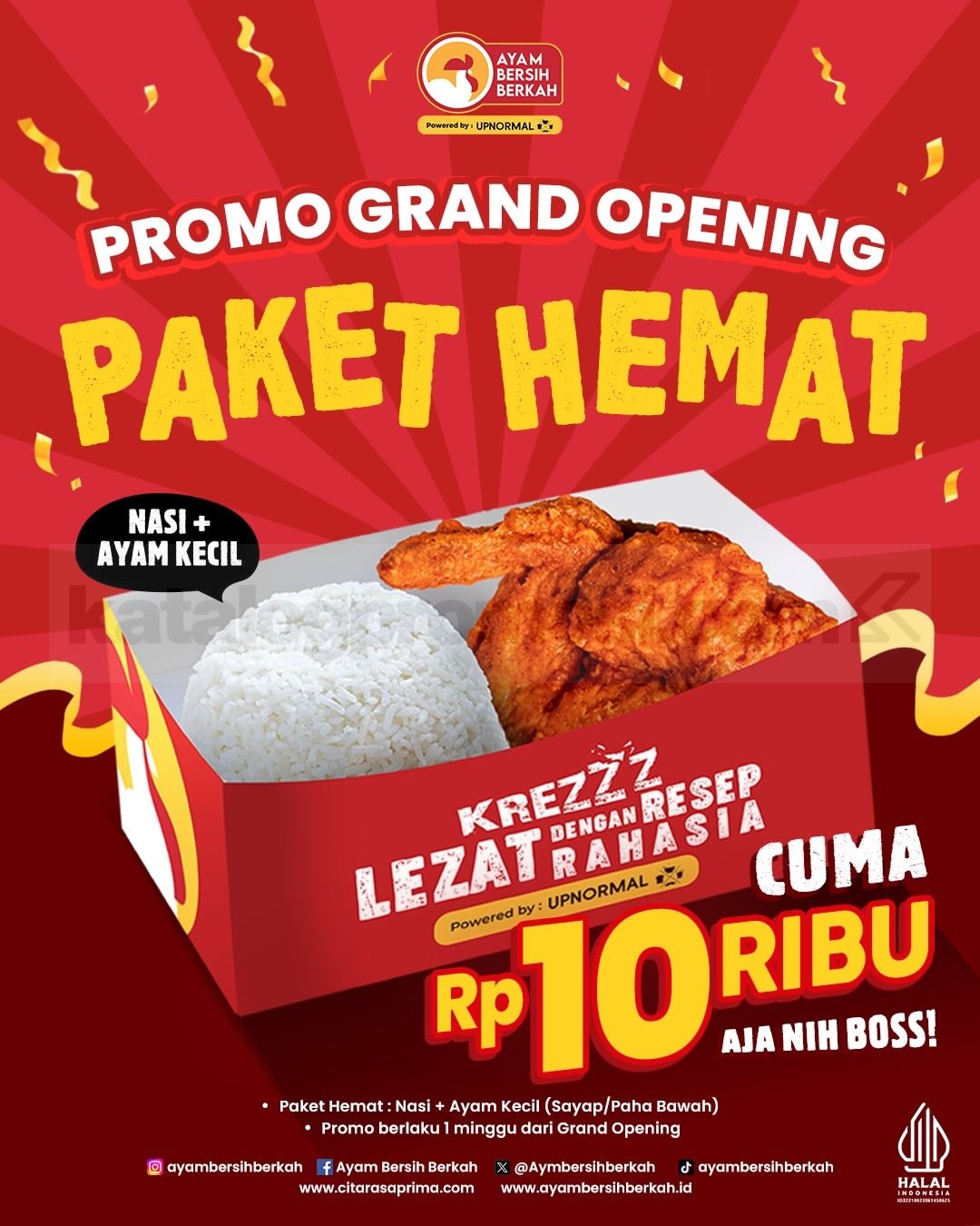 Promo Ayam Bersih Berkah Grand Opening BUY 1 GET 1 Promo Ayam Bersih Berkah Grand Opening BUY 1 GET 1 2