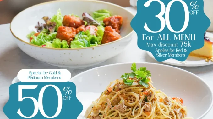 Promo Bakerzin ulang tahun Desember diskon sampai 50 persen untuk semua menu bagi member BOGA App, dengan menunjukkan ID.