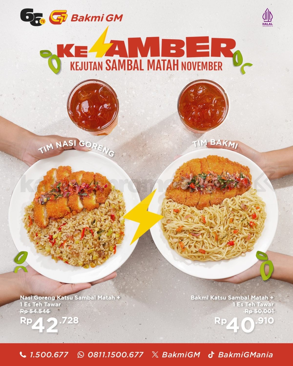 Promo Bakmi GM Kesamber Paket Hemat Mulai Rp. 40.910 Promo Bakmi GM Kesamber Paket Hemat Bakmi & Nasi Goreng mulai Rp. 40.910