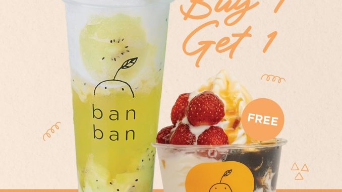 Promo Ban Ban Tea Special Wednesday Buy 1 Get 1 setiap Rabu untuk member di outlet tertentu
