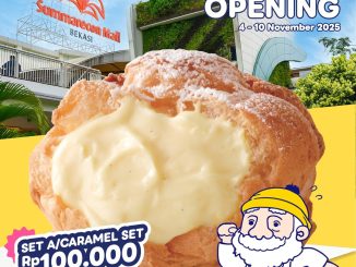 Promo Beard Papa's Grand Opening Summarecon Mall Bekasi mulai Rp 35K dengan set puff dan bundling minuman