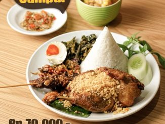 Promo Bebek Kaleyo Paket Nasi Campur Rp. 70.000 dengan bebek goreng sate telur dan sambal Nusantara