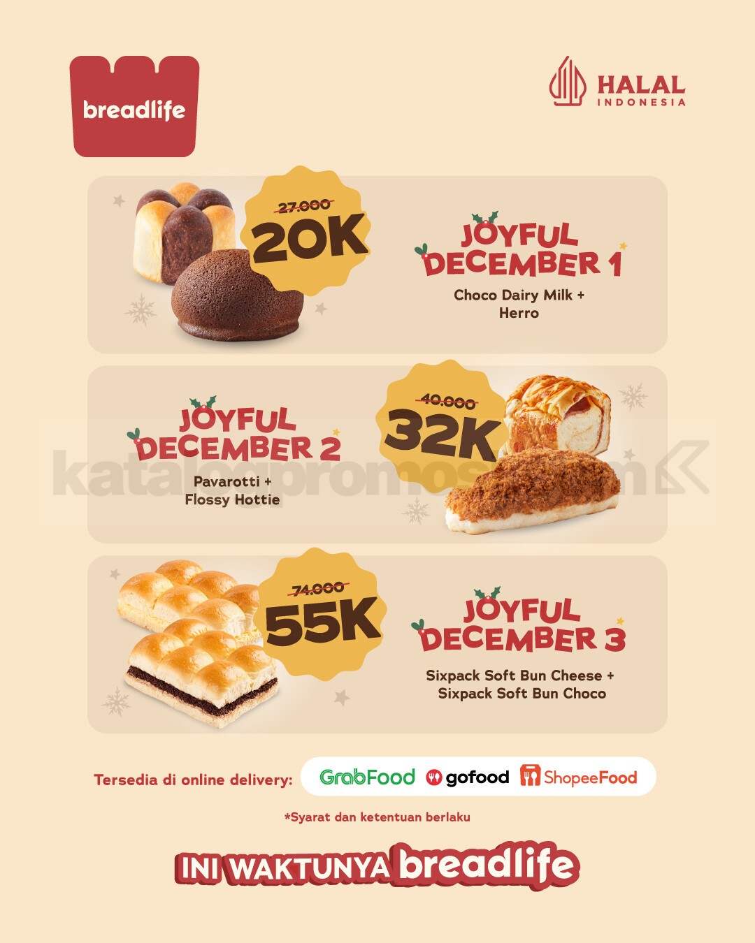 Promo Breadlife Joyful December Diskon hingga 25% Promo Breadlife Joyful December Diskon hingga 25% 1