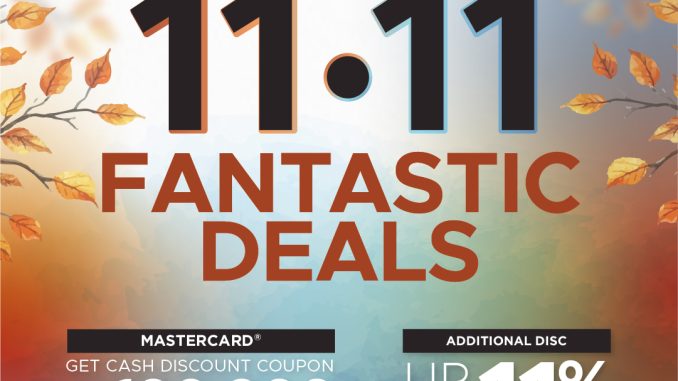 Promo Central Store 11.11 Fantastic Deals diskon hingga 11% dan voucher Rp. 100.000 berlaku 5–11 November 2025 di Central Grand Indonesia