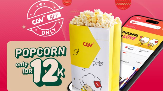 Promo CGV Double Seru 12.12 Medium Popcorn Rp. 12.000, nikmati popcorn hemat selama 3 hari
