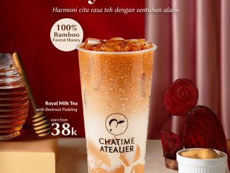 promo Chatime Atealier x Javara Royal Milk Tea with Beetroot Pudding mulai Rp. 38 ribu