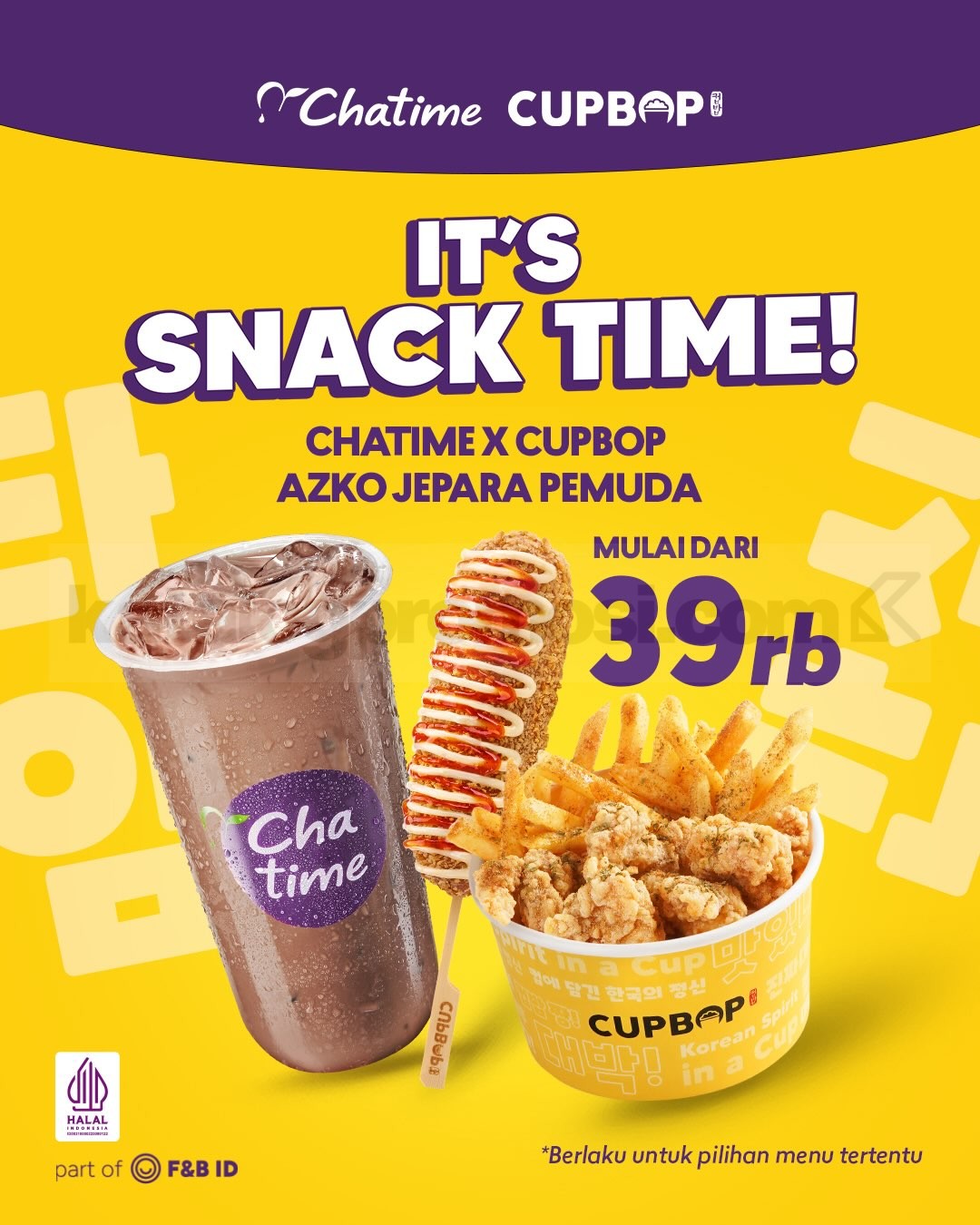 Promo Chatime Opening Jepara Pemuda Beli 2 Gratis 1