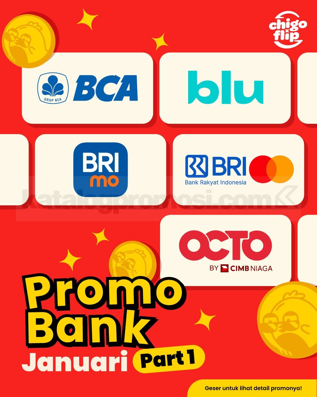 Promo Chigo x Flip Bank Januari Diskon & Cashback hingga 50% Promo Chigo x Flip Bank Januari Diskon & Cashback hingga 50% via QRIS