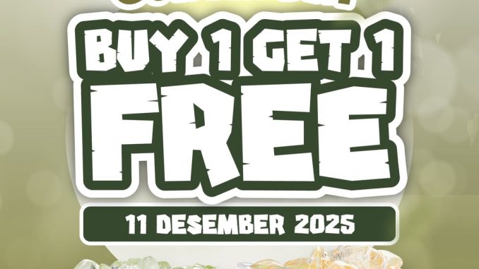 Promo Cincau Station Guriin Day Beli 1 Gratis 1, nikmati Guriin dan dapatkan Honeylime gratis